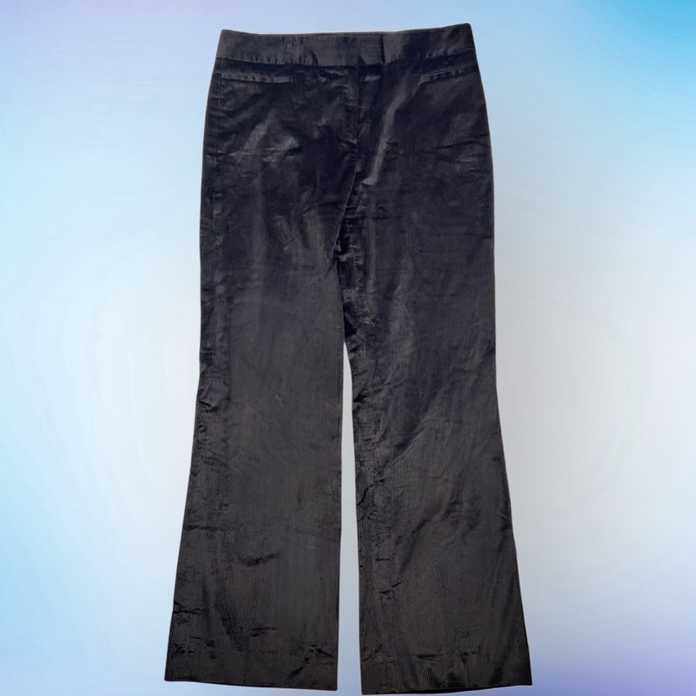 Lafayette 148 | Black Velvet Corduroy Pants Wide Leg Size 10 Elevated Basic Chic